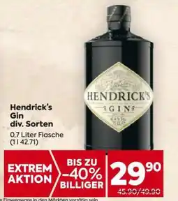 Billa Hendrick’s Gin div. Sorten Angebot