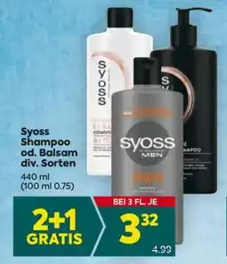 Billa Syoss Shampoo od. Balsam div. Sorten Angebot