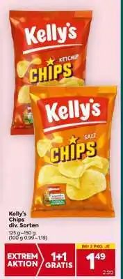 Billa Kelly's Chips div. Sorten Angebot