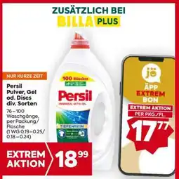 Billa Persil Pulver, Gel od. Discs div. Sorten Angebot