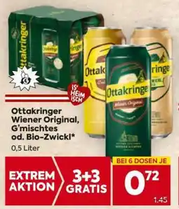 Billa Ottakringer Wiener Original, G’mischtes od. Bio-Zwickl Angebot