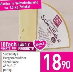 Sutterlüty Bregenzerwälder Schnittkäse Angebot
