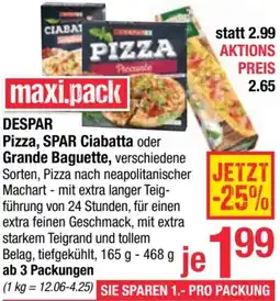 Maximarkt Pizza, SPAR Ciabatta oder Grande Baguette Angebot