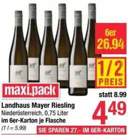 Maximarkt Landhaus Mayer Riesling Angebot