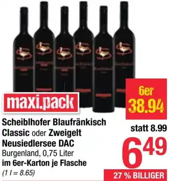 Maximarkt Blaufränkisch Classic oder Zweigelt Neusiedlersee DAC Angebot