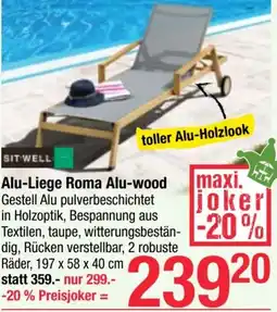 Maximarkt Alu-Liege Roma Alu-wood Angebot