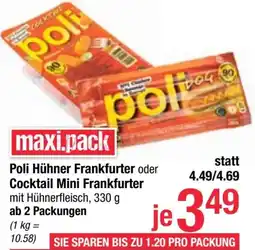 Maximarkt Hühner Frankfurter oder Cocktail Mini Frankfurter Angebot
