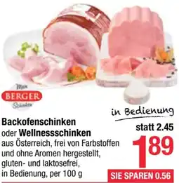 Maximarkt Backofenschinken oder Wellnessschinken Angebot
