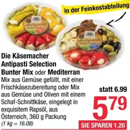Maximarkt Die Käsemacher Antipasti Selection Bunter Mix oder Mediterran Angebot