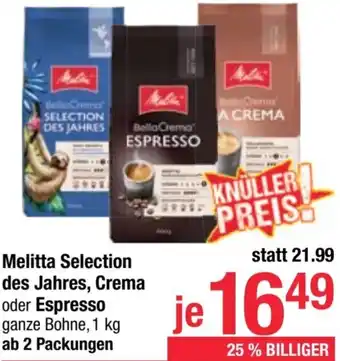Maximarkt Melitta Selection des Jahres, Crema oder Espresso Angebot