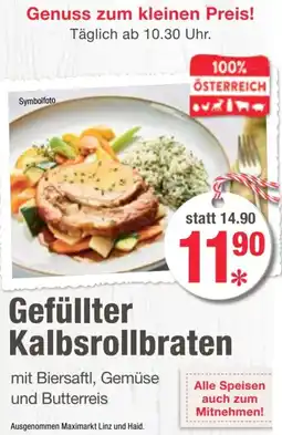 Maximarkt Gefüllter Kalbsrollbraten Angebot