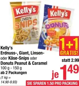 Maximarkt Erdnuss-, Giant, Linsen- oder Käse-Snips oder Donuts Peanut & Caramel Angebot