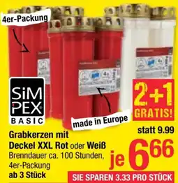 Maximarkt Grabkerzen mit Deckel Angebot