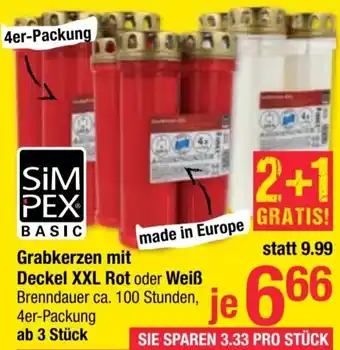 Maximarkt Grabkerzen mit Deckel Angebot