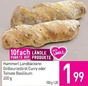 Sutterlüty Landbäckerei Grillwurzelbrot Curry oder Tomate Basilikum Angebot