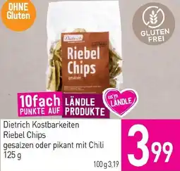 Sutterlüty Riebel Chips gesalzen oder pikant mit Chili Angebot