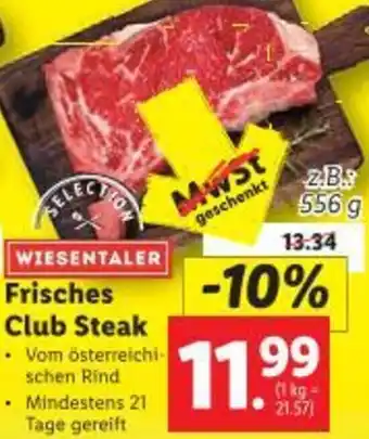 Lidl Frisches Club Steak Angebot