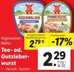 Lidl Tee-od. Gutsleber- wurst Angebot