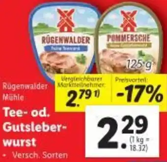 Lidl Tee-od. Gutsleber- wurst Angebot