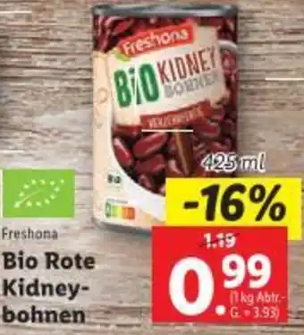 Lidl Bio Rote Kidney- bohnen Angebot