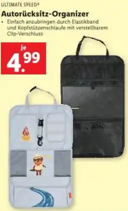Lidl Autorücksitz-Organizer Angebot
