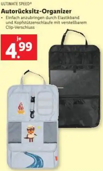 Lidl Autorücksitz-Organizer Angebot