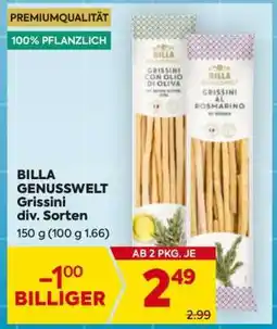 Billa BILLA GENUSSWELT Grissini div. Sorten Angebot