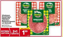 Billa Wiesbauer Bergsteiger, Käsewurst gebraten, Polnische Spezial od. Beskada Angebot