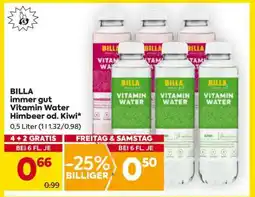 Billa BILLA immer gut Vitamin Water Himbeer od. Kiwi Angebot