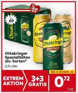 Billa Ottakringer Spezialitäten div. Sorten Angebot