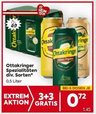 Billa Ottakringer Spezialitäten div. Sorten Angebot