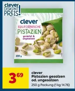 Billa clever Pistazien gesalzen od. ungesalzen Angebot