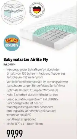 Smyths Toys Babymatratze Airlite Fly Angebot