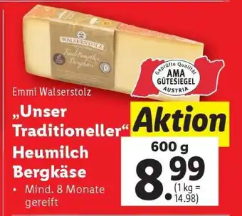 Lidl Emmi Walserstolz Unser Traditioneller Heumilch Bergkäse Angebot