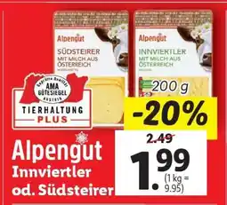 Lidl Alpengut Innviertler od. Südsteirer Angebot