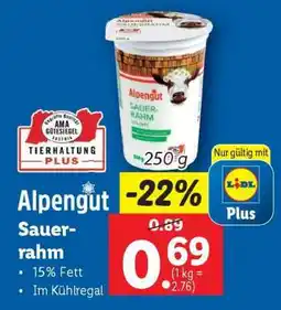 Lidl Alpengut Sauerrahm Angebot