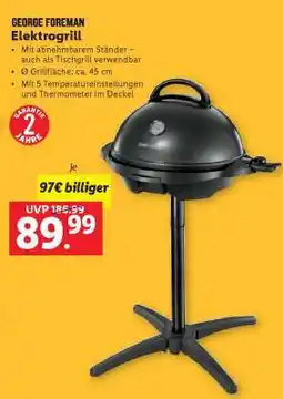 Lidl GEORGE FOREMAN Elektrogrill Angebot
