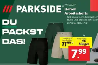 Lidl PARKSIDE Herren Arbeitsshorts Angebot