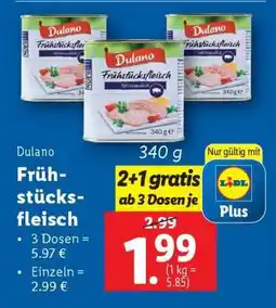 Lidl Dulano Frühstücksfleisch Angebot