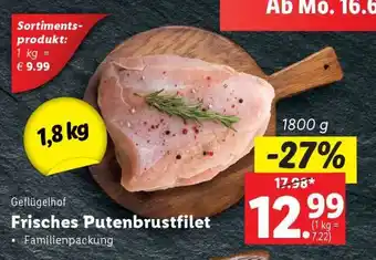 Lidl Frisches Putenbrustfilet Angebot