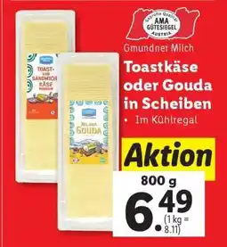 Lidl Toastkäse oder Gouda in Scheiben Angebot