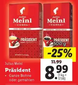 Lidl JULIUS MEINL PRÄSIDENT Angebot