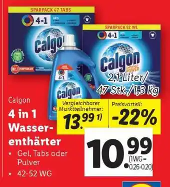 Lidl Calgon 4 in 1 Wasserenthärter Angebot