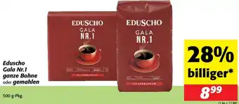 Nah&Frisch Eduscho Gala Nr.1 ganze Bohne oder gemahlen Angebot