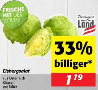 Nah&Frisch Eisbergsalat Angebot
