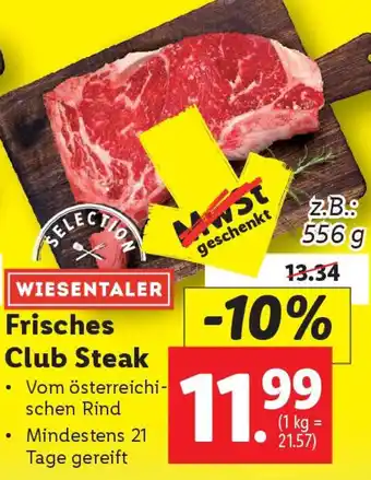 Lidl Frisches Club Steak Angebot