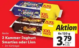 Lidl 2 Kammer Joghurt Smarties oder Lion Angebot
