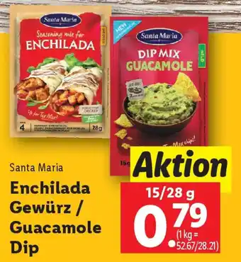 Lidl Enchilada Gewürz/ Guacamole Dip Angebot