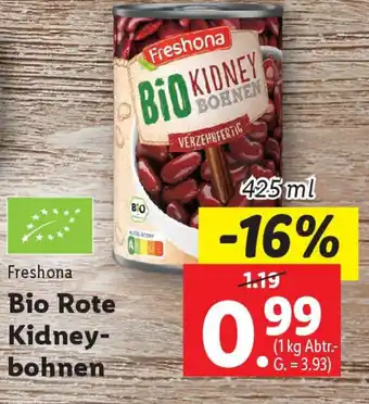 Lidl Bio Rote Kidney- bohnen Angebot