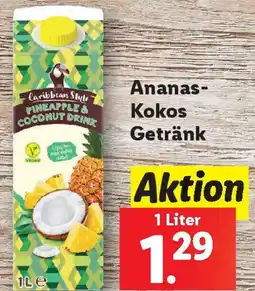 Lidl Ananas- Kokos Getränk Angebot